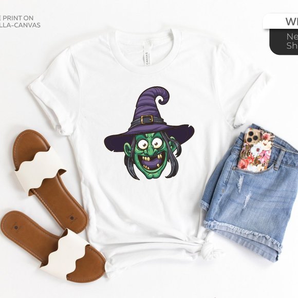 Halloween Smilling Witch Shirt - Picture 2 of 2